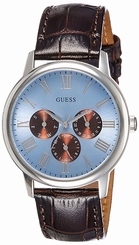 Guess Watches : W0496G2 Light Blue Dial Day & Date 24 Hour Men Watch