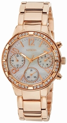 Guess Watches : W0546L3 White Dial Day & Date 24 Hour Stone Set Women Watch