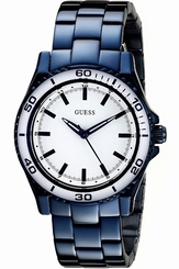 Guess Watches : W0557L3 White Dial Stainless Steel Band Women Watch