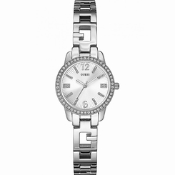 Guess Watches : W0568L1 Silver Dial Stainless Steel Band Women Watch