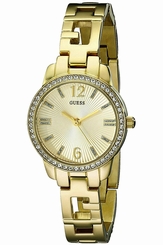 Guess Watches : W0568L2 Silver Dial Stainless Steel Band Women Watch