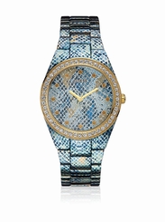 Guess Watches : W0583L1 Blue Dial Stainless Steel Band Women Watch