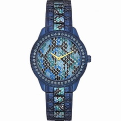Guess Watches : W0624L3 Blue Dial Stone Set Women Watch