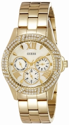Guess Watches : W0632L2 Silver Dial Stainless Steel Women Watch