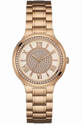 Guess Watches : W0637L3 Rose Gold Tone Dial Stainless Steel Band Women Watch