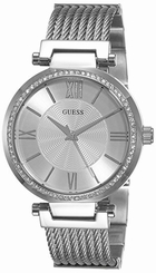 Guess Watches : W0638L1 Quartz Analog Crystal Bezel Stainless Steel Women Watch