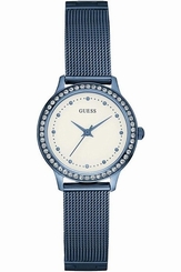 Guess Watches : W0647L4 Quartz Analog Crystal Accented Bezel Stainless Steel Women Watch
