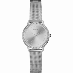 Guess Watches : W0647L6 Silver Dial Stainless Steel Women Watch