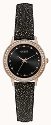 Guess Watches : W0648L22 Quartz Analog Black Leather Women Watch