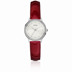 Fake AAA Guess Watches : W0648L6 White Dial Calfskin Band Women Watch Watch