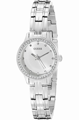 Guess Watches : W0693L1 Silver Dial Stainless Steel Band Women Watch