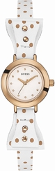 Guess Watches : W0736L6 White Dial Leather Women Watch