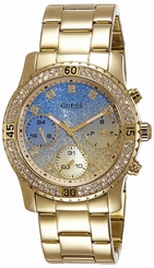 Guess Watches : W0774L2 Blue Dial Stainless Steel Band Women Watch