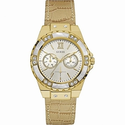 Guess Watches : W0775L2 Mother Of Pearl Dial Calfskin Band Women Watch