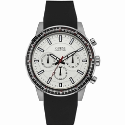 Guess Watches : W0802G1 White Dial Calendar Men Watch