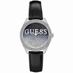 Guess Watches : W0823L2 Silver Dial Calfskin Band Women Watch
