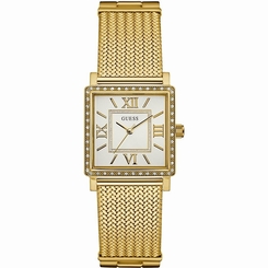 Guess Watches : W0826L2 White Dial Gold Tone Women Watch