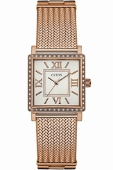 Guess Watches : W0826L3 Silver Dial Stainless Steel Band Women Watch
