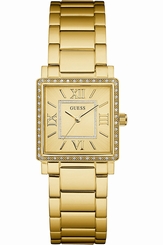 Guess Watches : W0827L2 Gold Tone Dial Stainless Steel Band Women Watch