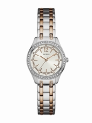 Guess Watches : W0830L1 White Dial Stainless Steel Women Watch