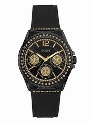 Guess Watches : W0846L1 Black Dial Silicone Band Women Watch