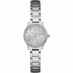 Guess Watches : W0891L1 Silver Dial Stainless Steel Men Watch