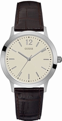 Guess Watches : W0922G2 White Dial Calfskin Band Women Watch