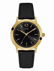 Guess Watches : W0922G4 Black Dial Calfskin Band Women Watch