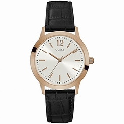 Guess Watches : W0922G6 White Dial Calfskin Band Women Watch