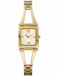 Guess Watches : W10247L1 Quartz White Dial Gold Tone Stainless Steel Bracelet Women Watch