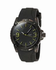 Guess Watches : W10251G2 Quartz Black Dial Stainless Steel Case With Black Leather Strap Men Watch