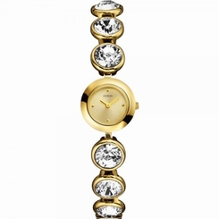 Guess Watches : W10259L1 Quartz Gold Dial Stainless Steel Bracelet Women Watch