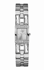 Guess Watches : W10268L1 Quartz Silver Dial Stainless Steel Bracelet Women Watch
