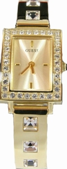 Guess Watches : W10529L1 Gold Plated Stainless Steel case with Crystals Champagne Dial Series Women Watch