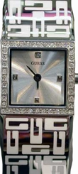 Guess Watches : W10533L2 Stainless Steel Case with Crystals Silver Dial Series Women Watch