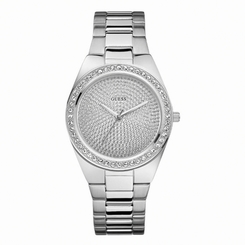 Guess Watches : W10605L1 Quartz Silver Dial Stainless Steel Case With Stainless Steel Bracelet Women Watch