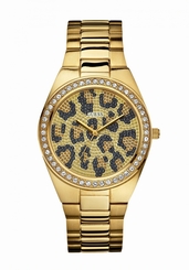 Guess Watches : W10606L1 Quartz Gold Dial Stainless Steel Case And Bracelet Women Watch