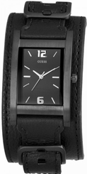 Guess Watches : W10609G1 Quartz Analog Black Leather Strap Men Watch