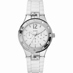 Guess Watches : W10615L1 Quartz White Dial Stainless Steel Case With Bracelet Women Watch