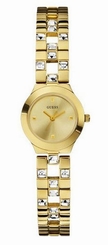 Guess Watches : W11176L1 Quartz Gold Dial Stainless Steel Women Watch