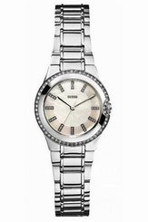 Guess Watches : W11177L1 Quartz Silver Dial Stainless Steel Case With Stainless Steel Bracelet Women Watch