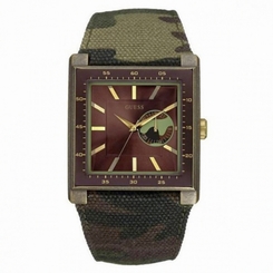 Guess Watches : W11539G1 Quartz Brown Dial Stainless Steel Case With Brown Leather Strap Men Watch
