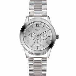 Guess Watches : W11603L7 Quartz Silver Dial Stainless Steel Case With Stainless Steel Bracelet Women Watch