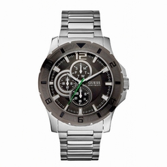 Guess Watches : W11617G1 Quartz Black Dial Stainless Steel Men Watch