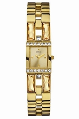 Guess Watches : W11620L1 Quartz Gold Tone Dial Stainless Steel Case And Bracelet Women Watch