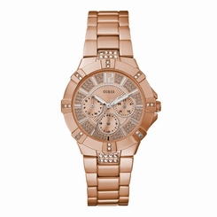Guess Watches : W11624L3 Quartz Rose Gold Dial Aluminum Case With Aluminum Bracelet Women Watch