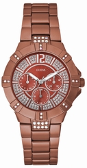 Guess Watches : W11624L5 Quartz Red Dial Stainless Steel Case And Bracelet Women Watch