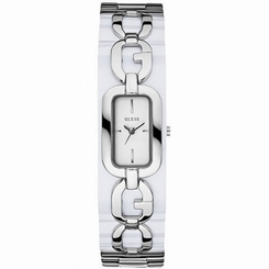 Guess Watches : W12119L1 Quartz Silver Dial Stainless Steel Case With Stainless Steel Bracelet Women Watch