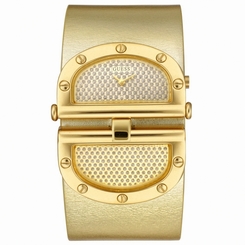 Guess Watches : W12505L1 Quartz Gold And Stainless Steel Dial With Leather Strap Women Watch