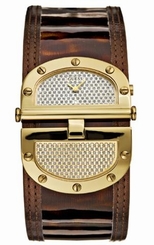 Guess Watches : W12505L2 Quartz Crystal Dial Brown Leather Women Watch